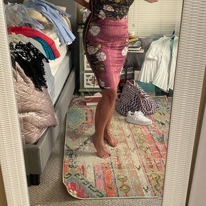 Tracey Reese. Gorgeous silk chinoiserie dress - flattering ruched waist